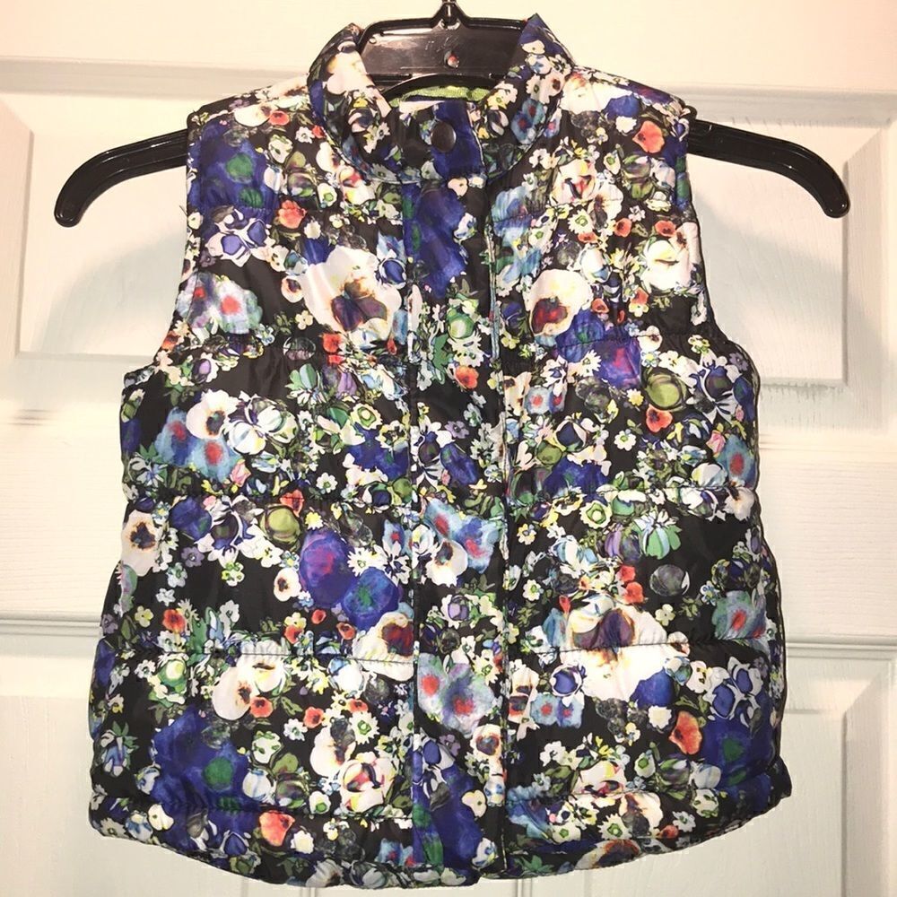 (5/$25) Dreampop by Cynthia Rowley Floral puffer vest